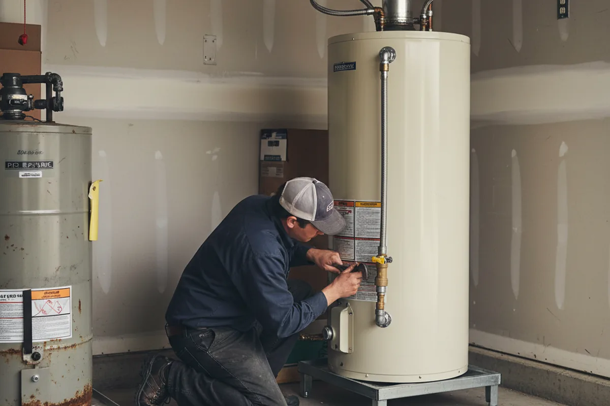 Water heater and shutoff valve replacement in Kelayres